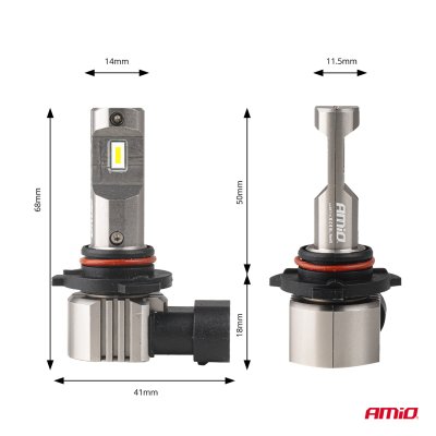 LED-forlygter Serie H25 CANBUS HB3 9005 12V 31W AMIO-04714
