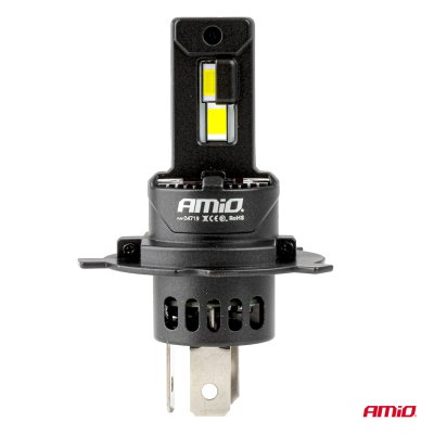 LED Forlygter Serie F25 PRO SORT FULL CANBUS H4 H19 70W 12V 24V AMIO-04719