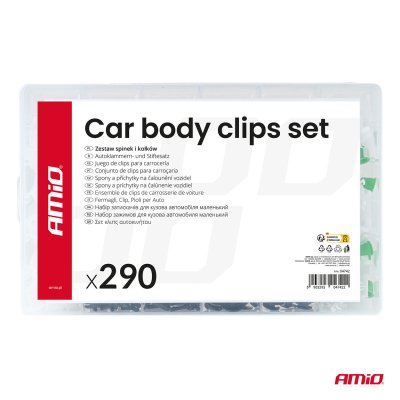 Karbodies klips sæt 290 stk. AMIO-04742