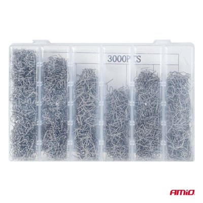 Sæt med plast svejseklammer 3000 stk. AMIO-04743