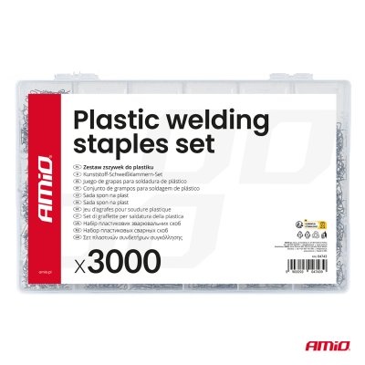 Sæt med plast svejseklammer 3000 stk. AMIO-04743