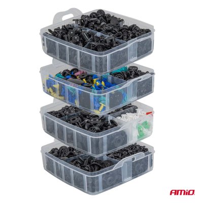 Plastikhåndterer med clips 1211 stk. AMIO-04746