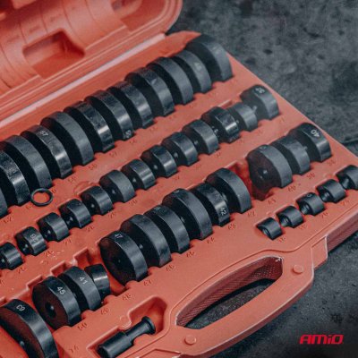 Bushings, lejer, tætning samling og fjernelse kit 52 elementer AMIO-04771