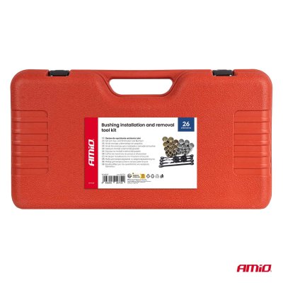 Bushings installations- og fjernelsestool kit 26 elementer AMIO-04772
