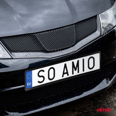 Nummerplade Ramme - SORT PREMIUM UE/DE AMIO-04780