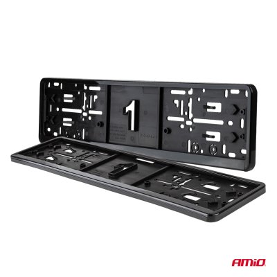 Nummerplade Ramme - SORT PREMIUM UE/DE AMIO-04780