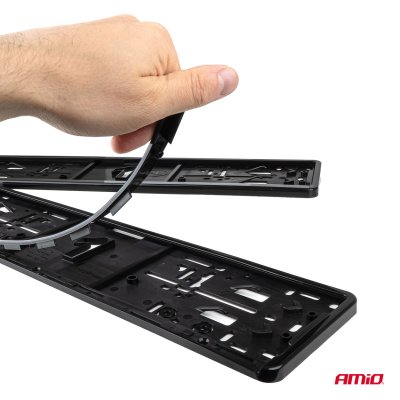 Nummerplade Ramme - SORT PREMIUM UE/DE AMIO-04780