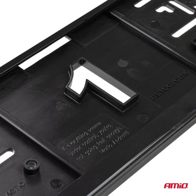 Nummerplade Ramme - SORT PREMIUM UE/DE AMIO-04780