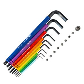 Imbus hex-nøgler med bits sæt 18 stk CRV AMIO-04787
