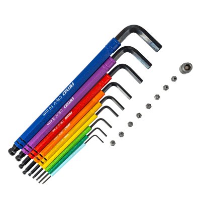 Imbus hex-nøgler med bits sæt 18 stk CRV AMIO-04787