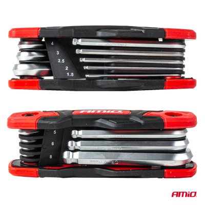 Imbus unbrakonøgler 8 stk CRV AMIO-04788