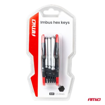 Imbus unbrakonøgler 8 stk CRV AMIO-04788