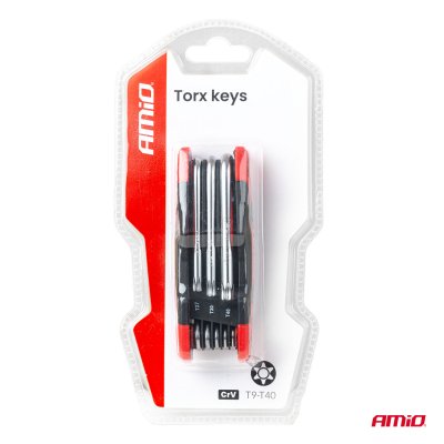Torx nøgler 8 stk CRV AMIO-04789