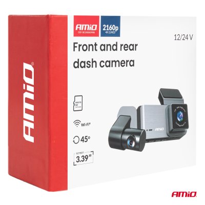 For- og bagkamera 4K + 1K + 2K WLAN WIFI UHD 512 GB AMIO-04802