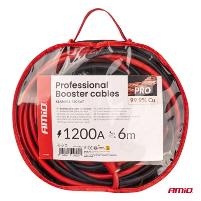 Boosterkabler 99,9% kobber 1200A - 6m