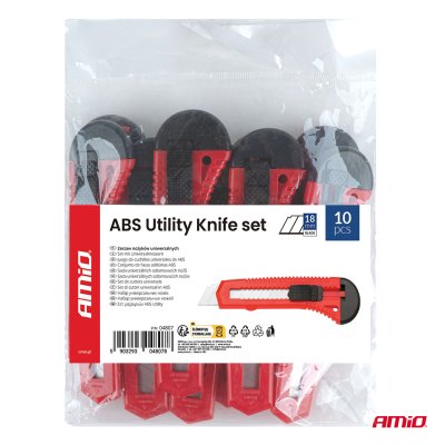 ABS Utility Knife sæt 100x18x0,5mm 10szt. AMIO-04807