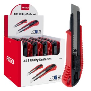 ABS Utility Knife sæt 100x18x0,5mm 24szt. kasse AMIO-04809