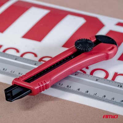 ABS Utility Knife med drejeknap 100x18x0,5mm AMIO-04813