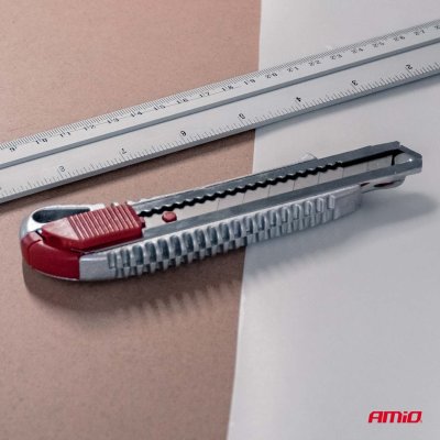 Aluminium Utility Knife 100x18x0,5mm AMIO-04814