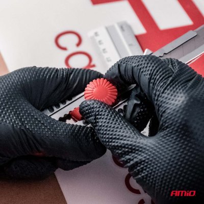 Aluminium Utility Knife med drejeknap 100x18x0,5mm AMIO-04815