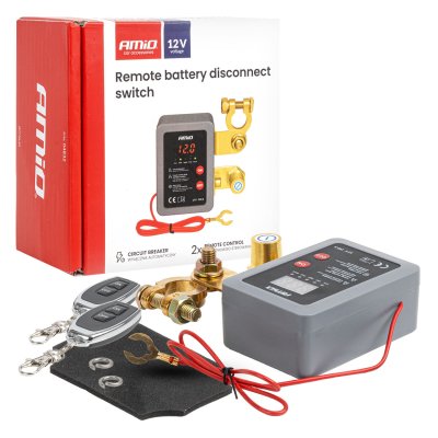 Fjernbetjent batteriforbindelsesswitch 12V 240A (BATT) AMIO-04832