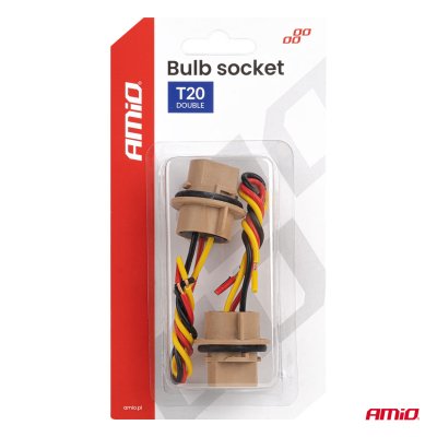 Pære sokkel T20 LED 12V W21/5W WY21/5W W3x16q 7443 2szt. AMIO-04834