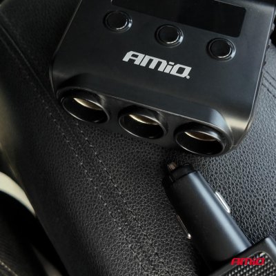 Forlængerstik med oplader 4xUSB-A QC3.0 PD 3.0 180 W AMIO-04835