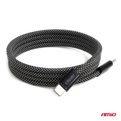 Magnetisk USB-kabel USB-C til USB-C 60W 100cm AMIO-04840