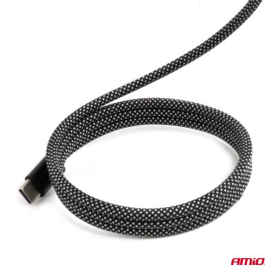 Magnetisk USB-kabel USB-C til USB-C 60W 100cm AMIO-04840