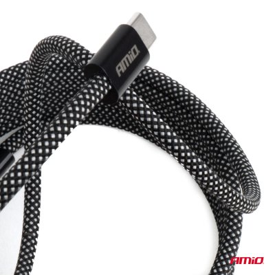 Magnetisk USB-kabel USB-C til USB-C 60W 100cm AMIO-04840