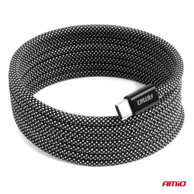 Magnetisk USB-kabel USB-C til USB-C 60W 200cm AMIO-04841