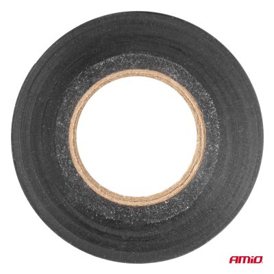 Sæt med sorte PVC-isoleringstape 10 stk 19mm x 20m x 0.13mm AMIO-04844