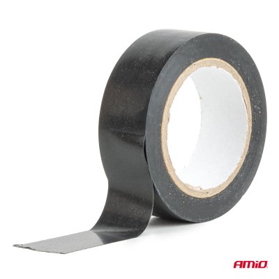Sæt med sorte PVC elektriske bånd 10 stk 19mm x 10m x 0.13mm AMIO-04845
