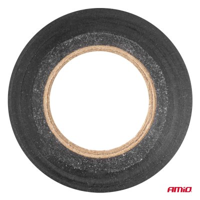 Sæt med sorte PVC elektriske bånd 10 stk 19mm x 10m x 0.13mm AMIO-04845