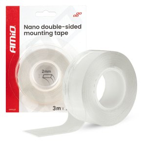 Genanvendelig Nano Dobbeltklæbende Monteringsbånd 20mm x 3m x 1mm AMIO-04847