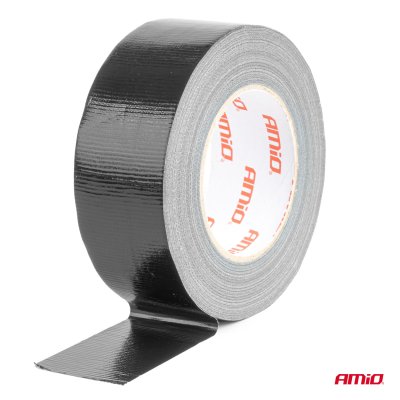 Sort Duct Tape, 48 mm x 50 m x 0,19 mm AMIO-04850