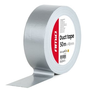 Grå Duct Tape, 48 mm x 50 m x 0,19 mm AMIO-04852