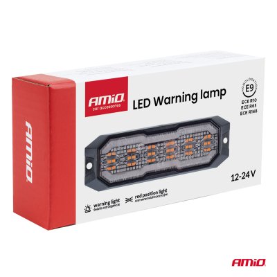 LED advarselslampe R65 R148 12V 24V 24W AMIO-04863