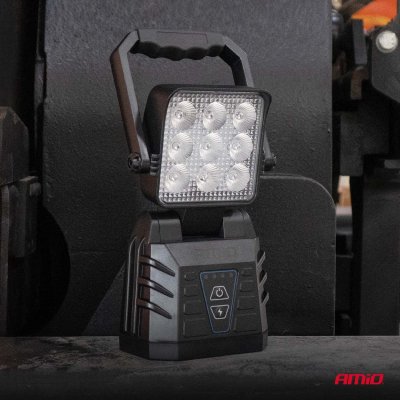 LED arbejds- & advarselslampe 15W (BATT) AMIO-04865