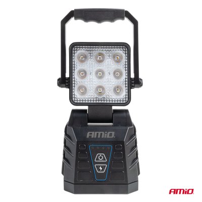 LED arbejds- & advarselslampe 15W (BATT) AMIO-04865