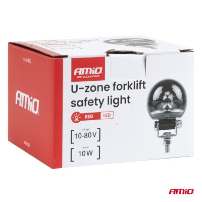 U-zone gaffeltruck sikkerhedslampe 10W 10–80V AMIO-04867