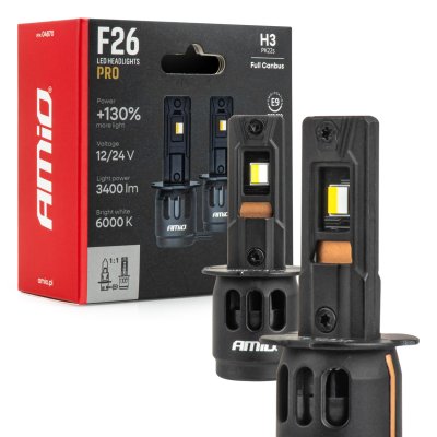 LED Forlygter Serie F26 PRO LumiTec LIMITED +130% DUO FULL CANBUS H3 12V 24V AMIO-04870