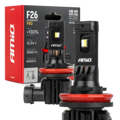 LED Forlygter Serie F26 PRO LumiTec LIMITED +130% DUO FULL CANBUS H8 H9 H11 H16 12V 24V AMIO-04873