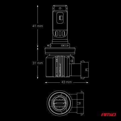 LED Forlygter Serie F26 PRO LumiTec LIMITED +130% DUO FULL CANBUS H8 H9 H11 H16 12V 24V AMIO-04873