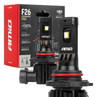 LED Hovedlygter Serie F26 PRO LumiTec LIMITED +130% DUO FULL CANBUS HB3 12V 24V AMIO-04874