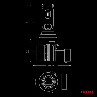 LED-forlygter Serie F26 PRO LumiTec LIMITED +130% DUO FULL CANBUS HIR2 12V 24V AMIO-04876