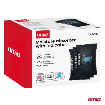 Fugtabsorber med indikator 3x400g AMIO-04878