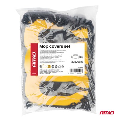 Mop covers sæt 04333 33x20cm 3 stk AMIO-04895