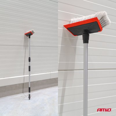 Teleskopisk Flow-thru børstesæt 108-180cm 12 stk AMIO-04896