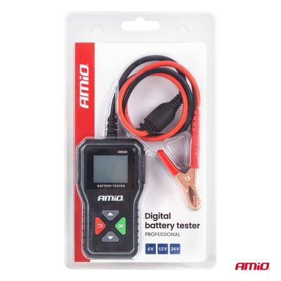 Professionel digital batteritesteren 2–220 Ah 6V 12V 24V AMIO-04920